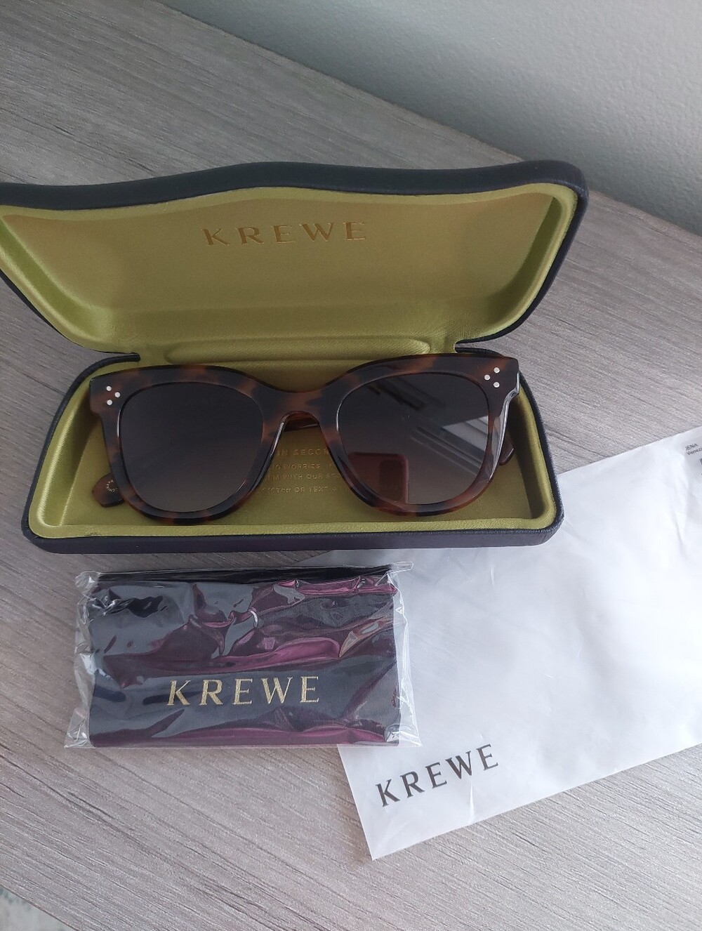KREWE Women's Tortoiseshell Sunglasses with Gradient Lenses
